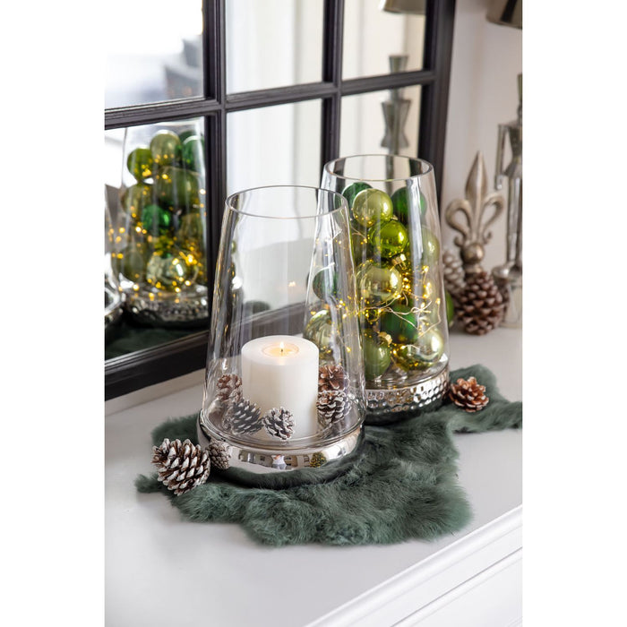 EDZARD Windlicht Bora glatt H 28 cm