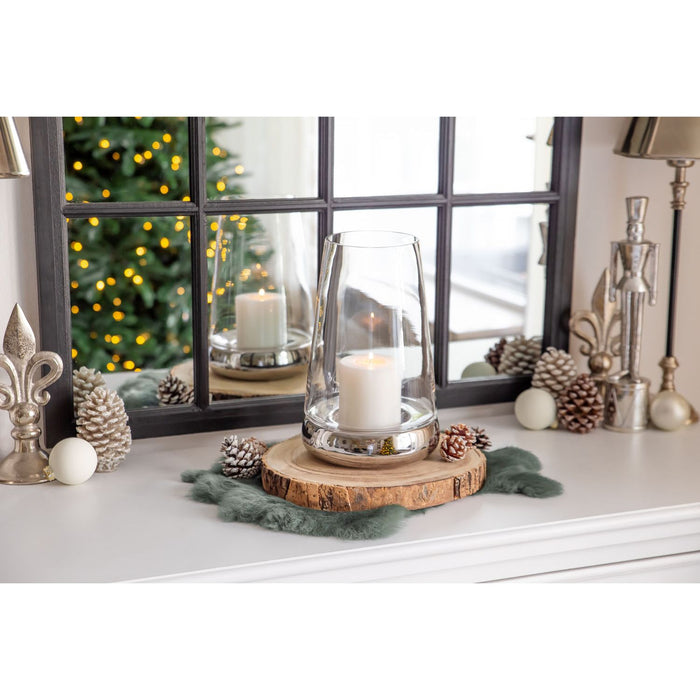 EDZARD Windlicht Bora glatt H 28 cm