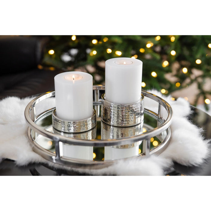 EDZARD Teelichthalter Luca 2er Set,  Ø 11,5cm, H: 2,5/5cm