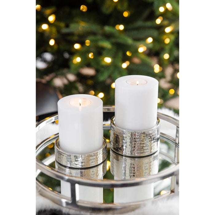 EDZARD Teelichthalter Luca 2er Set,  Ø 7,5cm, H: 2,5/5cm