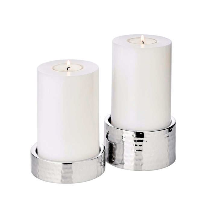 EDZARD Teelichthalter Luca 2er Set,  Ø 9,5cm, H: 2,5/5cm