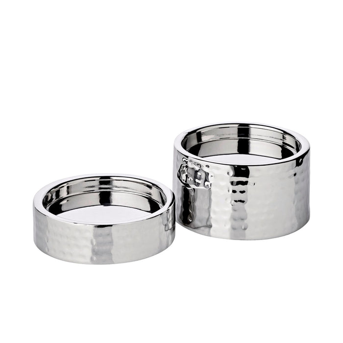 EDZARD Teelichthalter Luca 2er Set,  Ø 9,5cm, H: 2,5/5cm