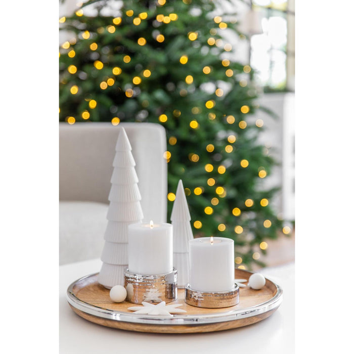 EDZARD Teelichthalter Luca 2er Set,  Ø 9,5cm, H: 2,5/5cm