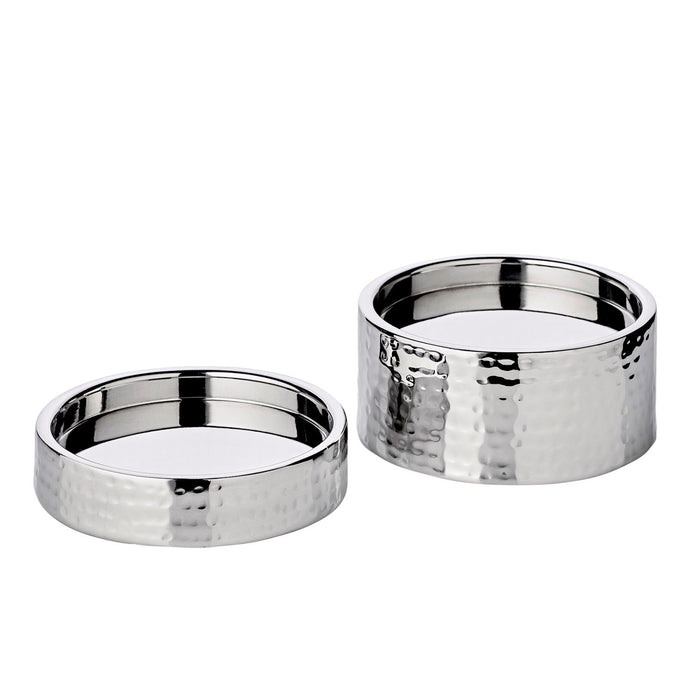 EDZARD Teelichthalter Luca 2er Set,  Ø 11,5cm, H: 2,5/5cm