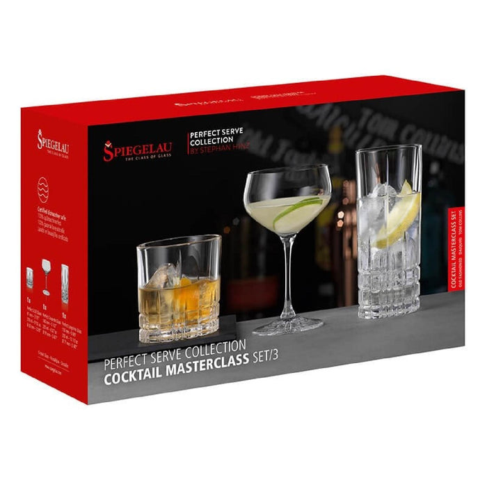 Spiegelau Perfect Serve Collection Cocktail Masterclass Set, 1 SOF, 1 Coupette, 1 Longdrinkglas, 3er-Set