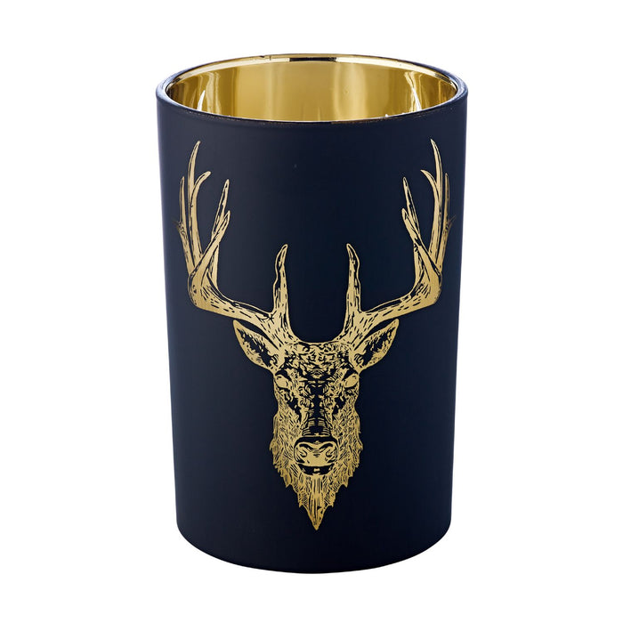 EDZARD Glas Windlicht Hirsch Lio H 18cm
