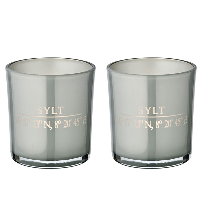EDZARD Teelicht Sylt 2er Set H 8 cm