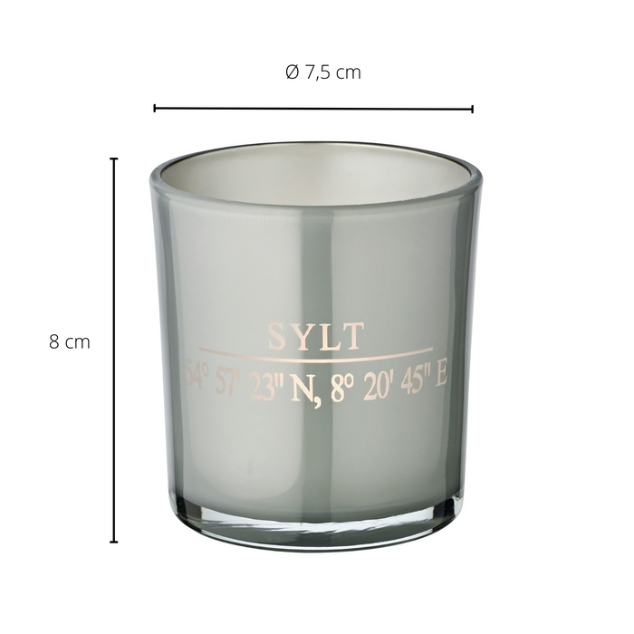 EDZARD Teelicht Sylt 2er Set H 8 cm