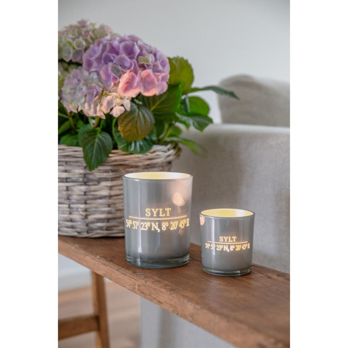 EDZARD Teelicht Sylt 2er Set H 8 cm
