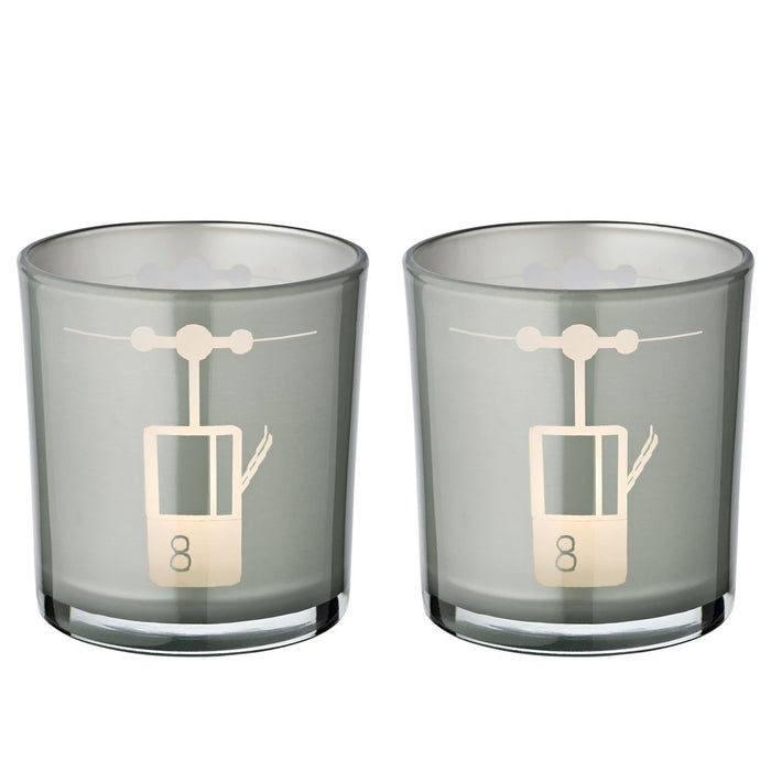 EDZARD Teelicht 2er Set Lift H 8 cm