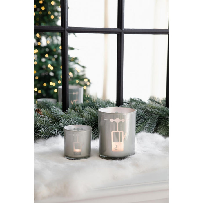 EDZARD Teelicht 2er Set Lift H 8 cm
