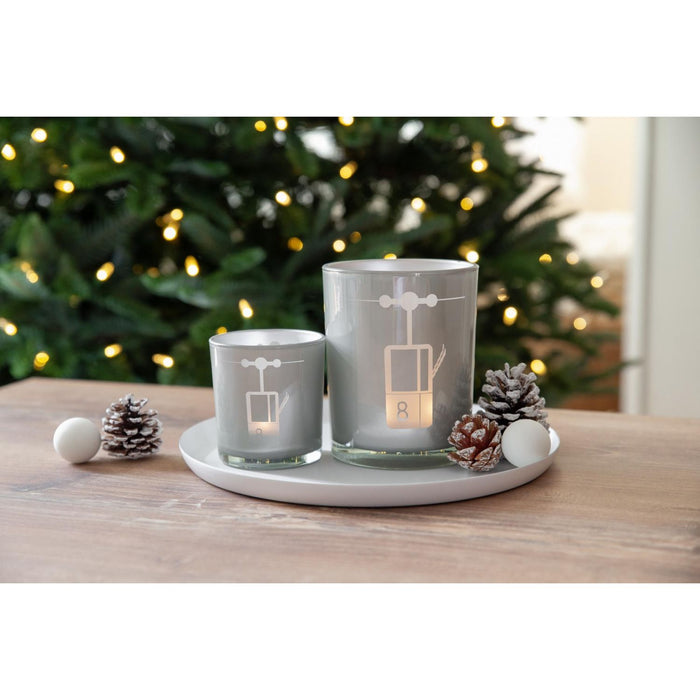 EDZARD Teelicht 2er Set Lift H 8 cm