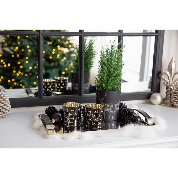 EDZARD Teelicht 2er Set Luna Ø 7 cm, H 8 cm