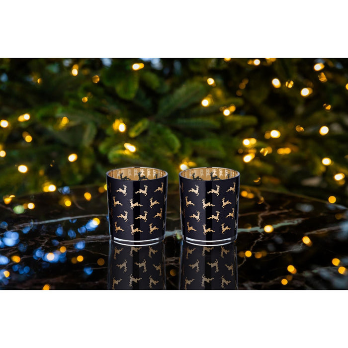 EDZARD Teelicht 2er Set Luna Ø 7 cm, H 8 cm