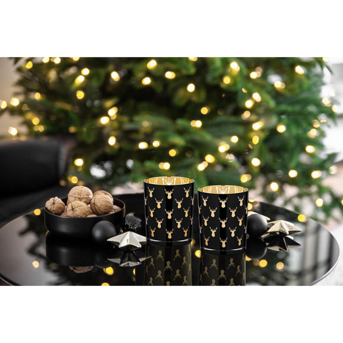 EDZARD Teelicht 2er Set Rosy Ø 7 cm, H 8 cm