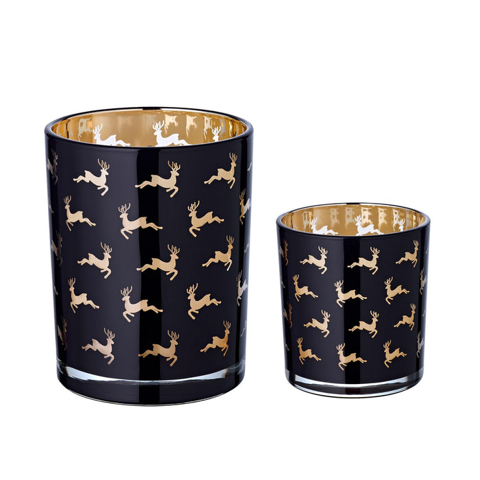 EDZARD Teelicht 2er Set Luna Ø 7/10 cm, H 8/13 cm