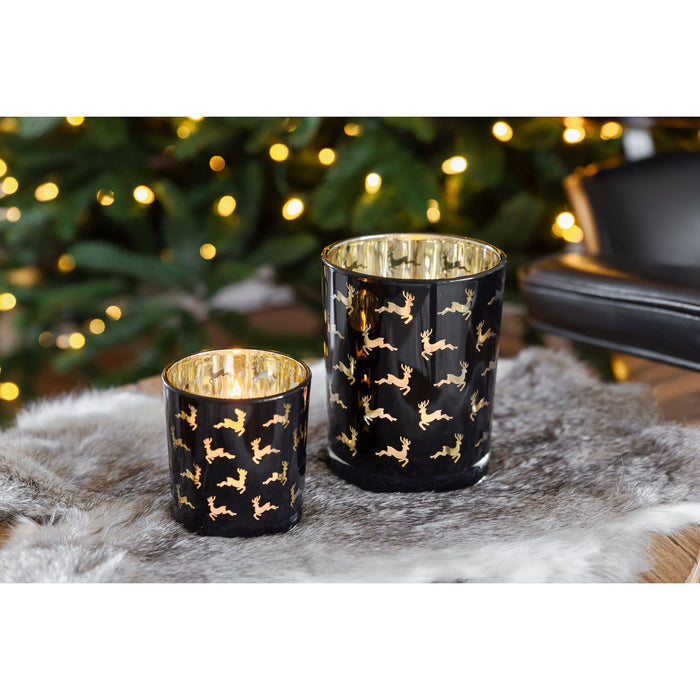 EDZARD Teelicht 2er Set Luna Ø 7/10 cm, H 8/13 cm