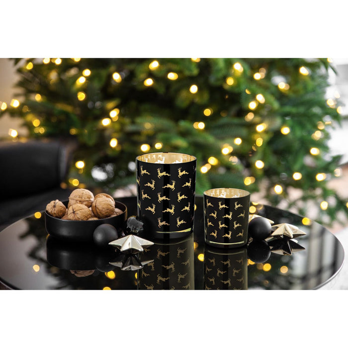 EDZARD Teelicht 2er Set Luna Ø 7/10 cm, H 8/13 cm