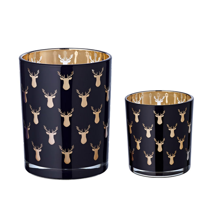 EDZARD Teelicht 2er Set ROSY Ø 7/10 cm, H 8/13 cm