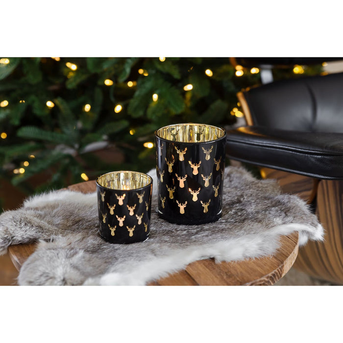 EDZARD Teelicht 2er Set ROSY Ø 7/10 cm, H 8/13 cm