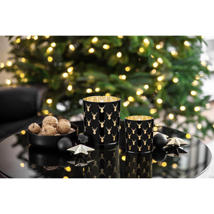 EDZARD Teelicht 2er Set ROSY Ø 7/10 cm, H 8/13 cm