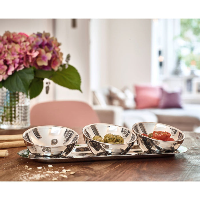 EDZARD Schale Asti auf Tablett L 30 cm