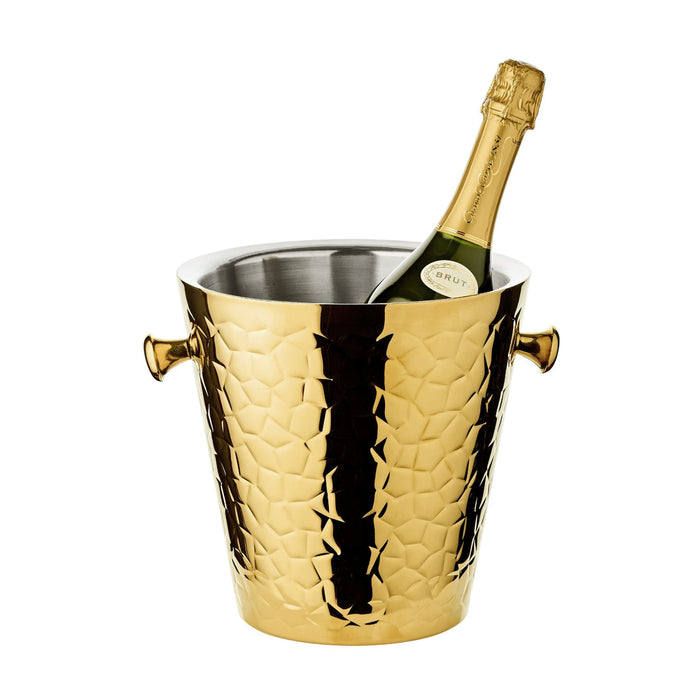 EDZARD Sektkühler Capri mit Ständer in gold H 83cm