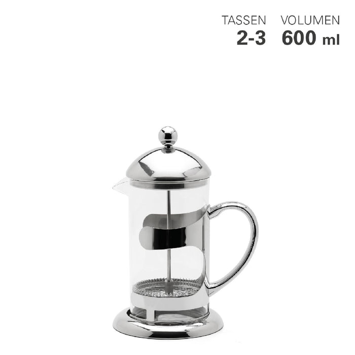 Pressfilterkanne Glas/Edelstahl 0,6 L