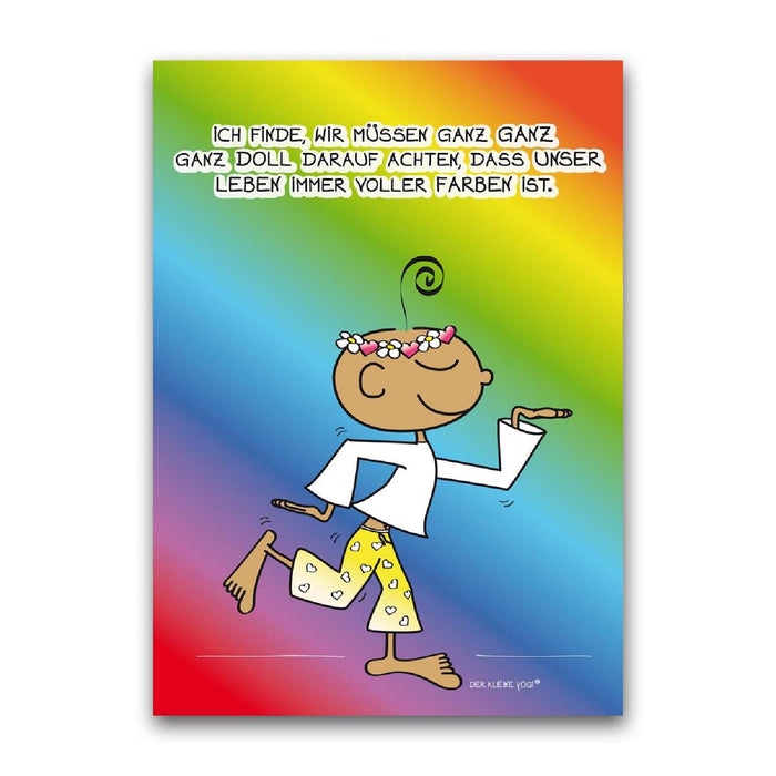 Goebel Postkarten Der kleine Yogi - "Leben voller Farben" - Postkarte