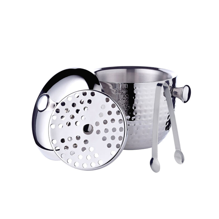 EDZARD Eiseimer m. Zange Rico gehämmert H 18 cm