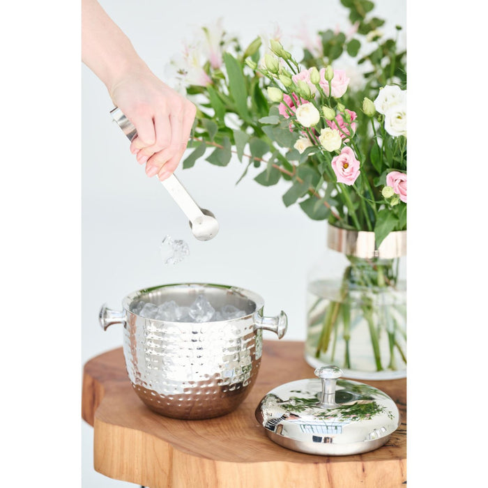 EDZARD Eiseimer m. Zange Rico gehämmert H 18 cm