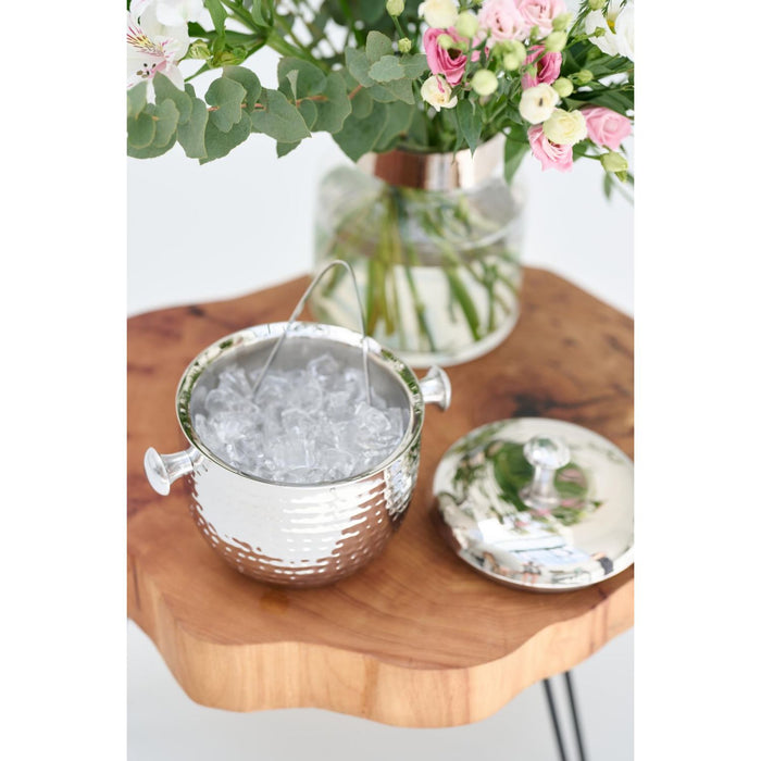 EDZARD Eiseimer m. Zange Rico gehämmert H 18 cm