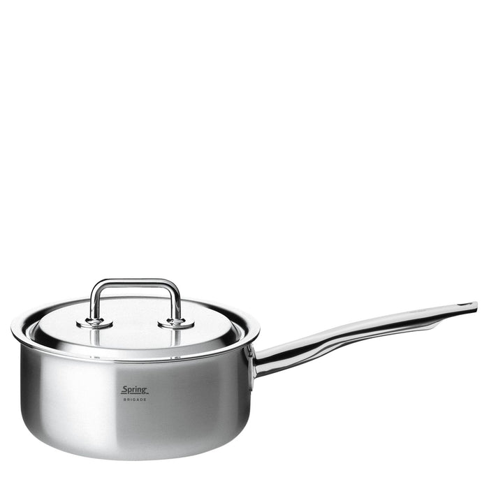 SPRING Stielkasserolle nieder Deckel BRIGADE PREMIUM 16cm