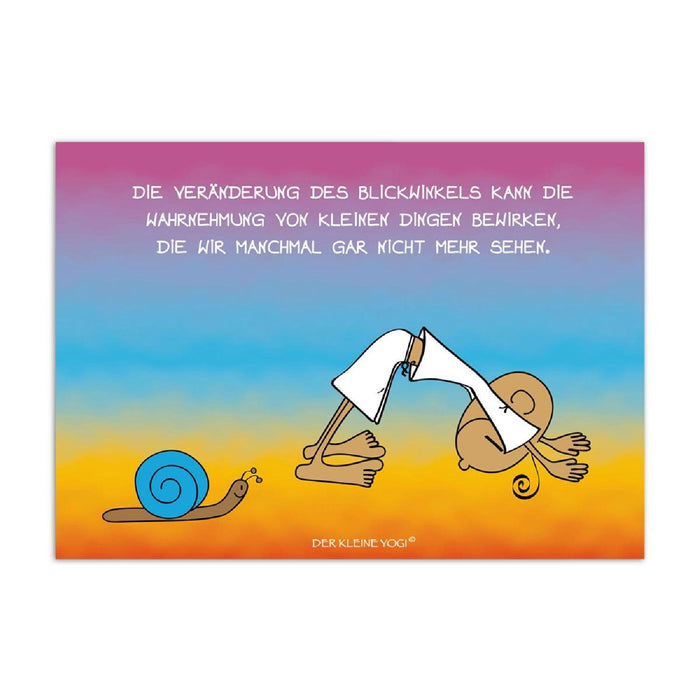 Goebel Postkarten Der kleine Yogi - "Veränderung des Blickwinkels" - Postkarte
