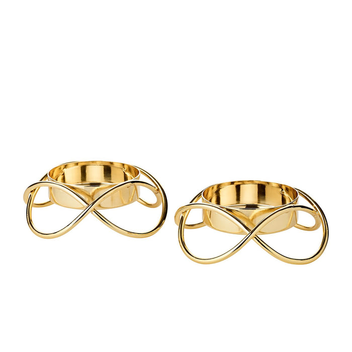 EDZARD 2er Set Kerzenhalter Bastia S gold H 3 cm