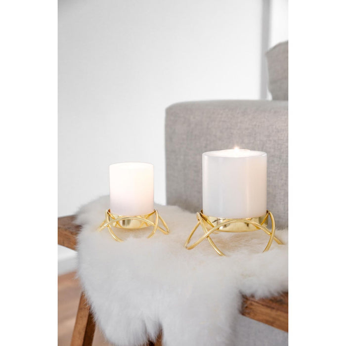 EDZARD 2er Set Kerzenhalter Bastia S gold H 3 cm