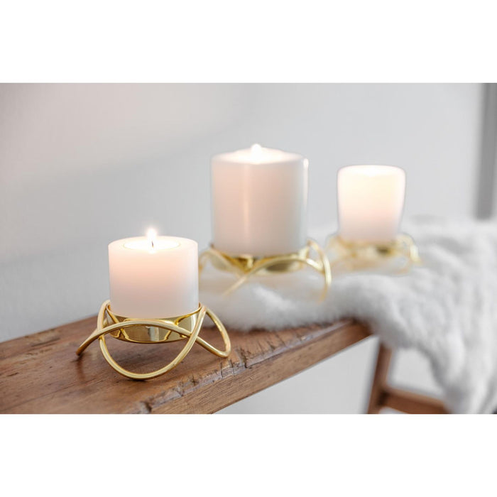 EDZARD 2er Set Kerzenhalter Bastia S gold H 3 cm