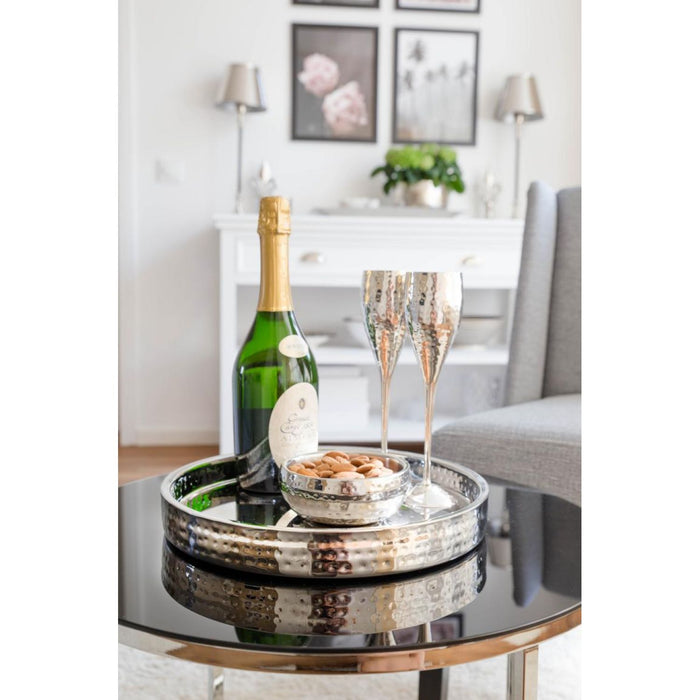 EDZARD Tablett Alaska gehämmert Ø 32 cm