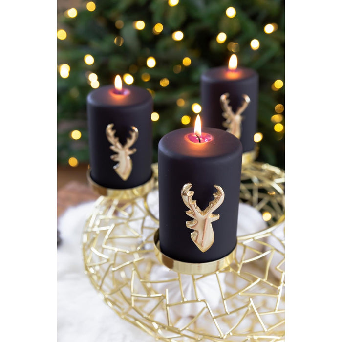 EDZARD Kerzenpin Risa in gold 4er Set H 7 cm