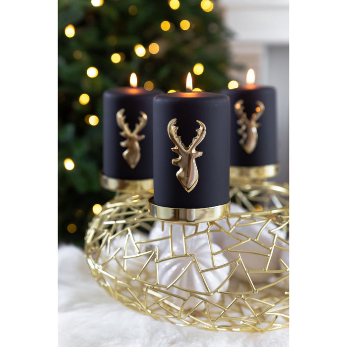 EDZARD Kerzenpin Risa in gold 4er Set H 7 cm