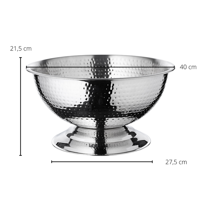 EDZARD 2er Set Champagner Schale Cara gehämmert Ø 40 cm