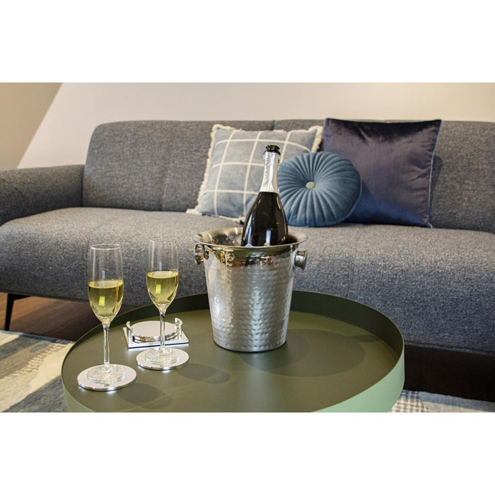 EDZARD Champagner Kühler Joey S/3 außen gehämmert Ø 21 cm