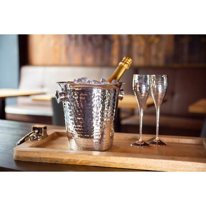 EDZARD Champagner Kühler Joey S/3 außen gehämmert Ø 21 cm