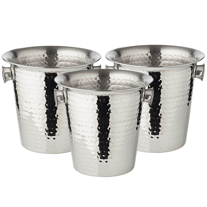 EDZARD Champagner Kühler Joey S/3 außen gehämmert Ø 21 cm