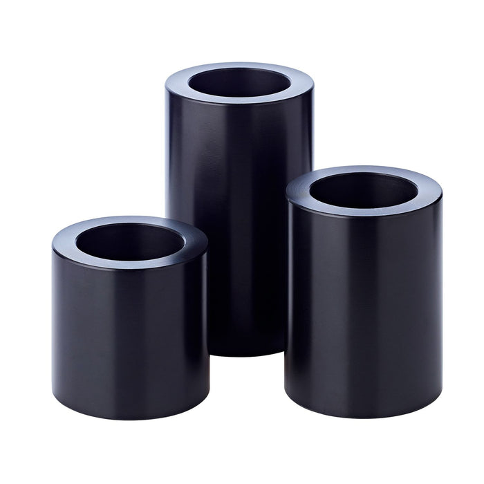 EDZARD Teelichthalter Cornelius schw. Ø 6cm S/3 H6/8/11cm