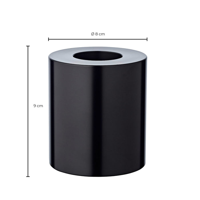 EDZARD Teelichthalter Cornelius black Ø 8 cm / H 9 cm