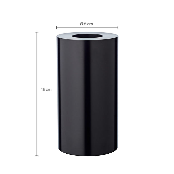 EDZARD Teelichthalter Cornelius black Ø 8 cm / H 15 cm