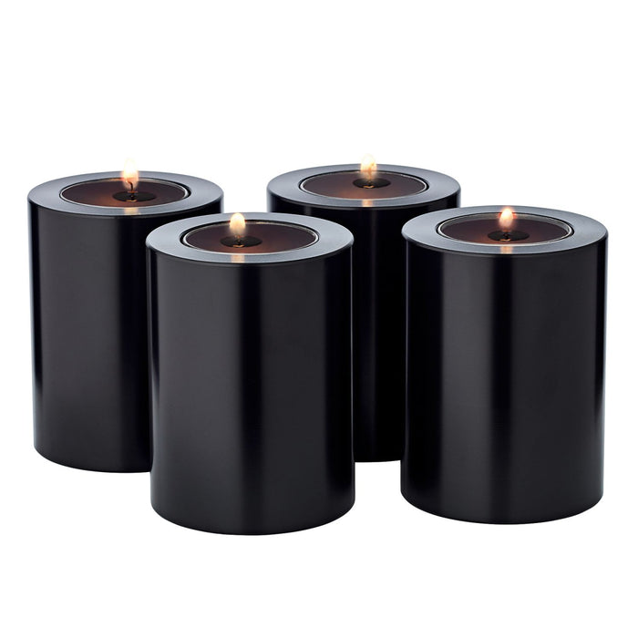 EDZARD Teelichthalter Cornelius black Ø 6cm H 8cm 4er Set