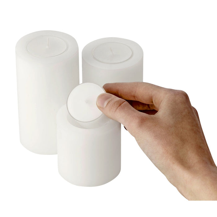 EDZARD Teelichthalter Cornelius Ø 6 cm 3erSet H6/8/11 cm