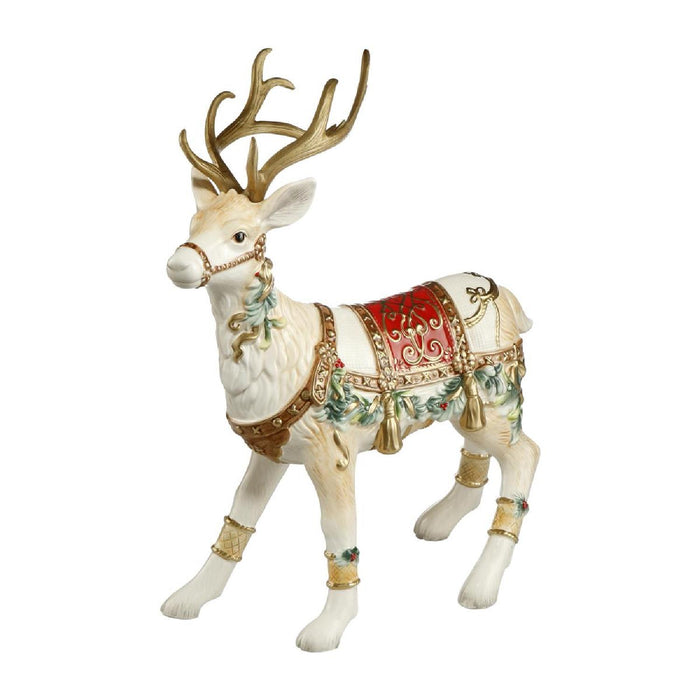 Goebel Fitz & Floyd Christmas Collection Rentier mit Beinschmuck - Figur